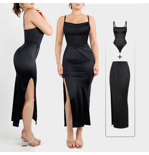 new arrivals Adjustable built-in shapewear maxi dress corset bodysuit compression black bodysuit shapewear women new arrivals Adjustable built-in shapewear maxi dress corset bodysuit compression black bodysuit shapewear women