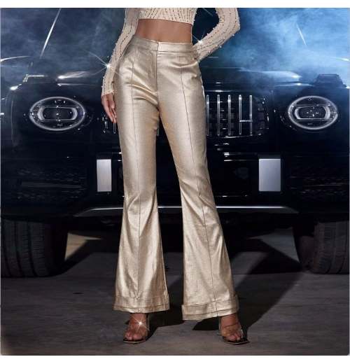 High-Quality Women's Plus Size Casual High Waist Trousers with Broad Foot High-Quality Women's Plus Size Casual High Waist Trousers with Broad Foot